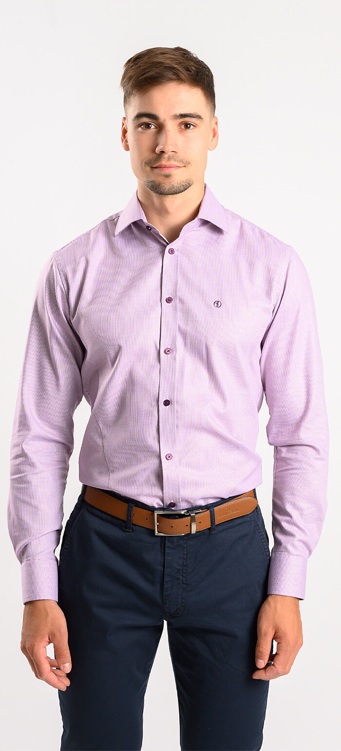 Fialová Extra Slim Fit košile