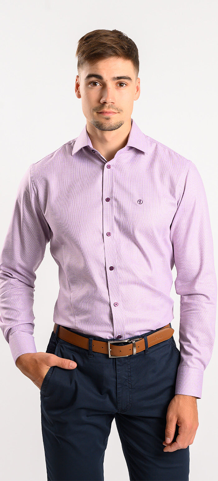 Fialová Extra Slim Fit košile