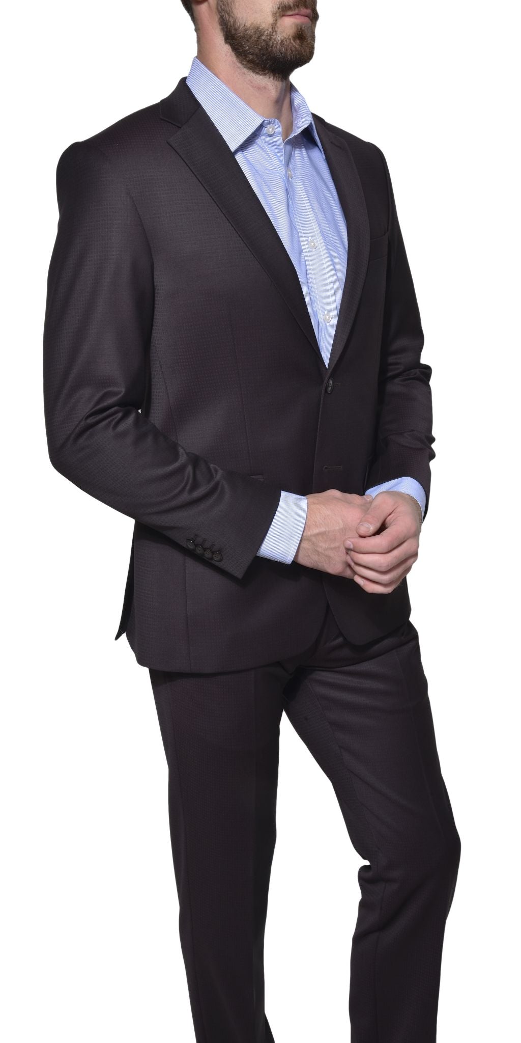 Hnědý Slim Fit oblek
