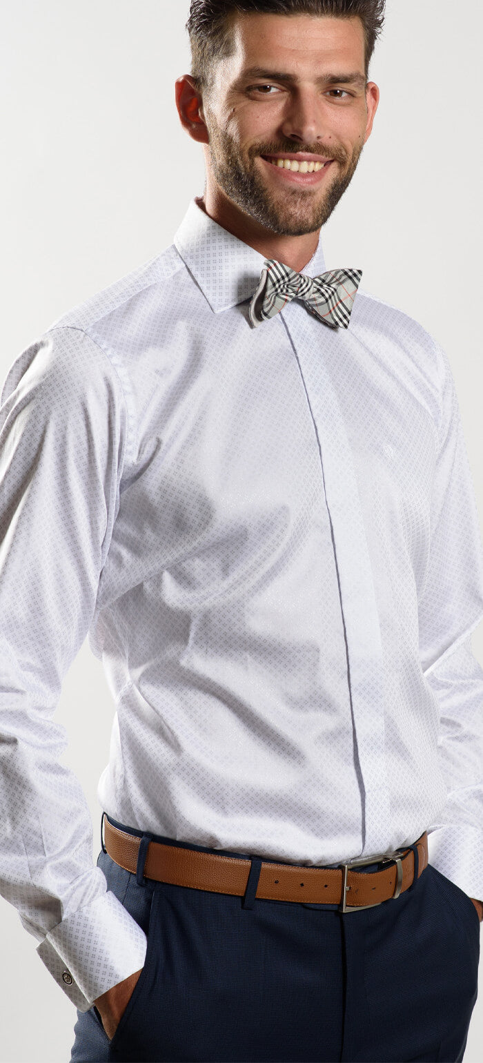 LIMITED EDITION biela spoločenská Slim Fit košeľa