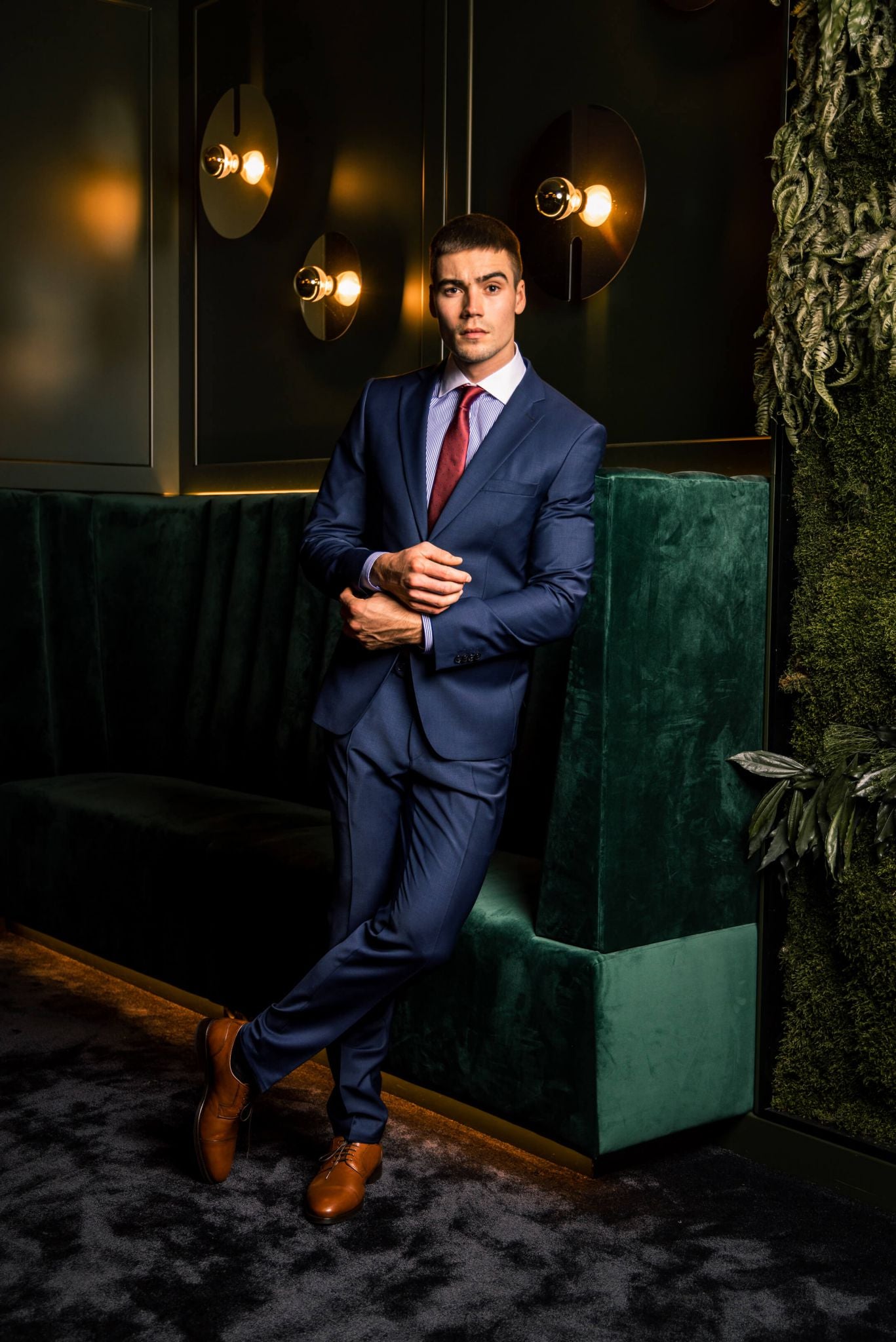 Modrá Extra Slim Fit business košile