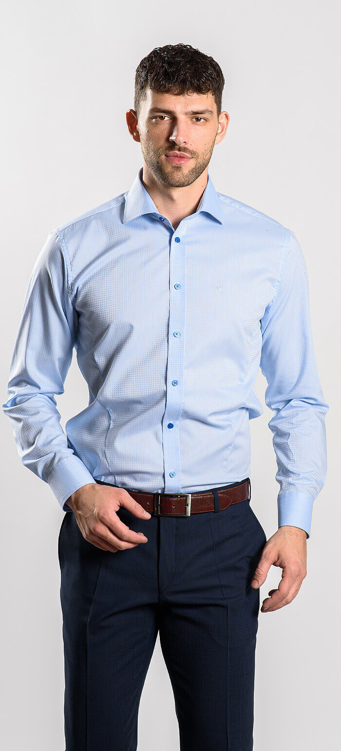 Modrá Extra Slim Fit business košile