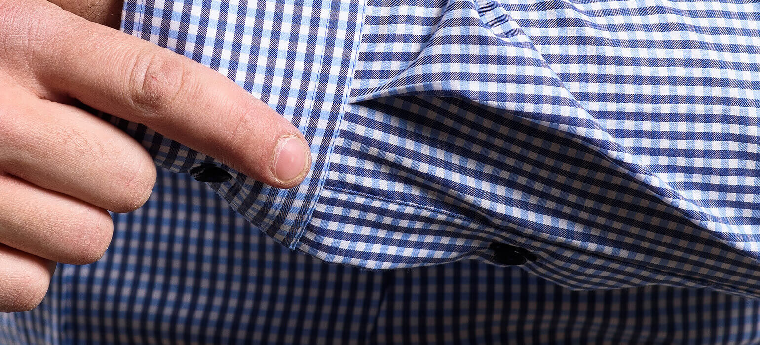 Modrá károvaná Slim Fit košile