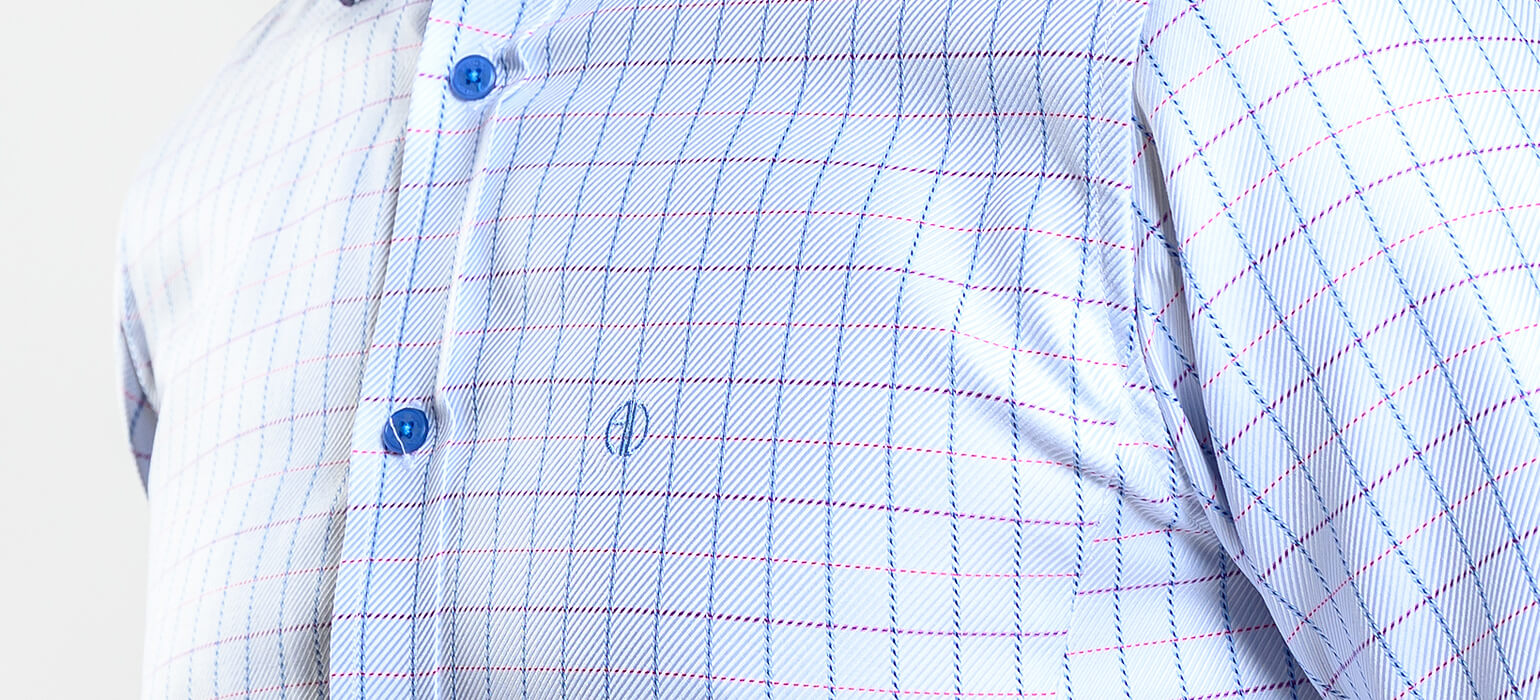 Modrá károvaná Slim Fit košile