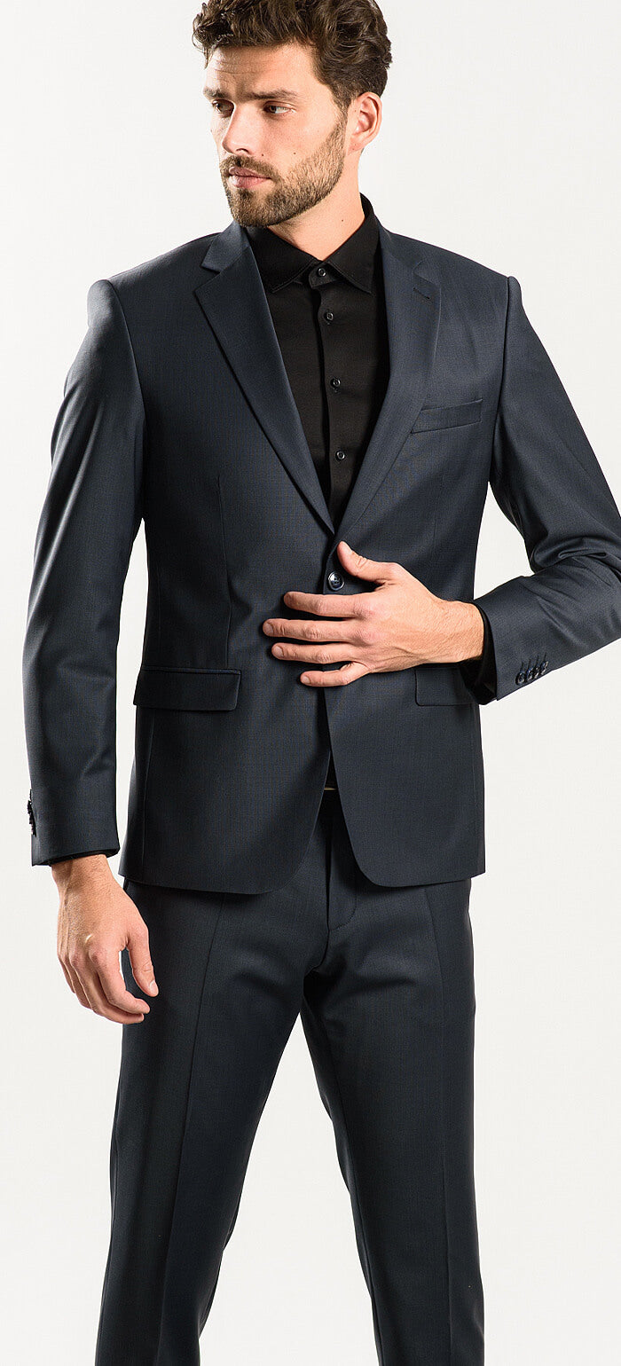 Ocelový Slim Fit oblek - XL velikost