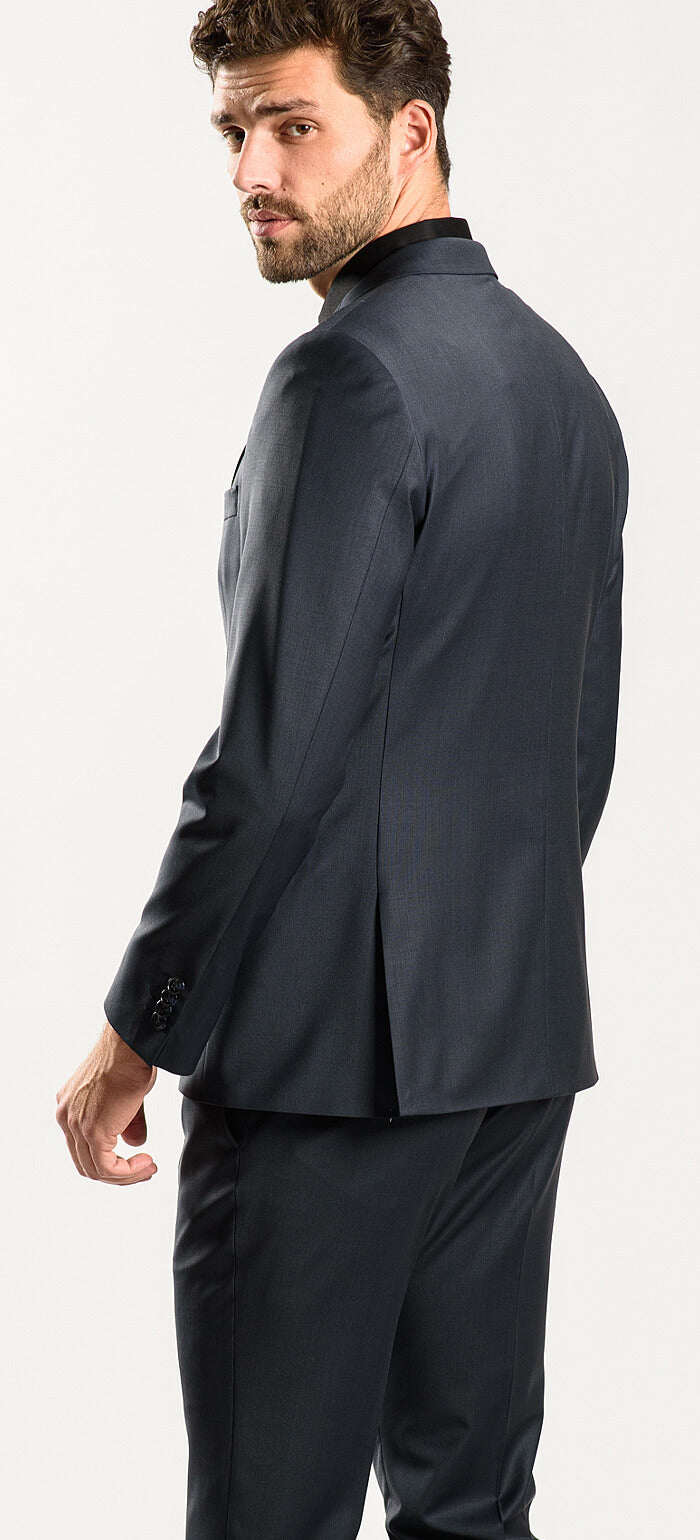 Ocelový Slim Fit oblek - XL velikost