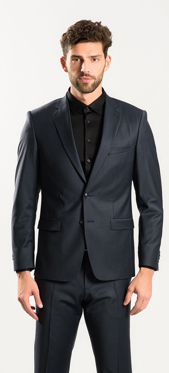 Ocelový Slim Fit oblek - XL velikost