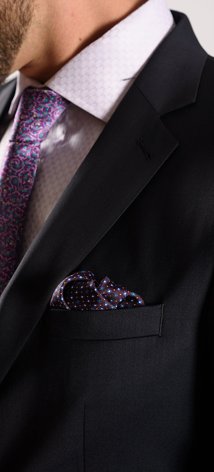 Ocelový Slim Fit oblek