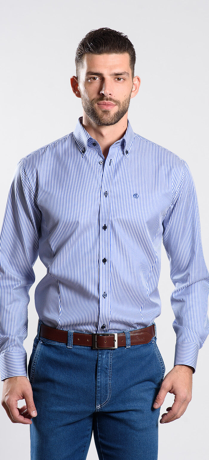 Proužkovaná volnočasová Extra Slim Fit košile