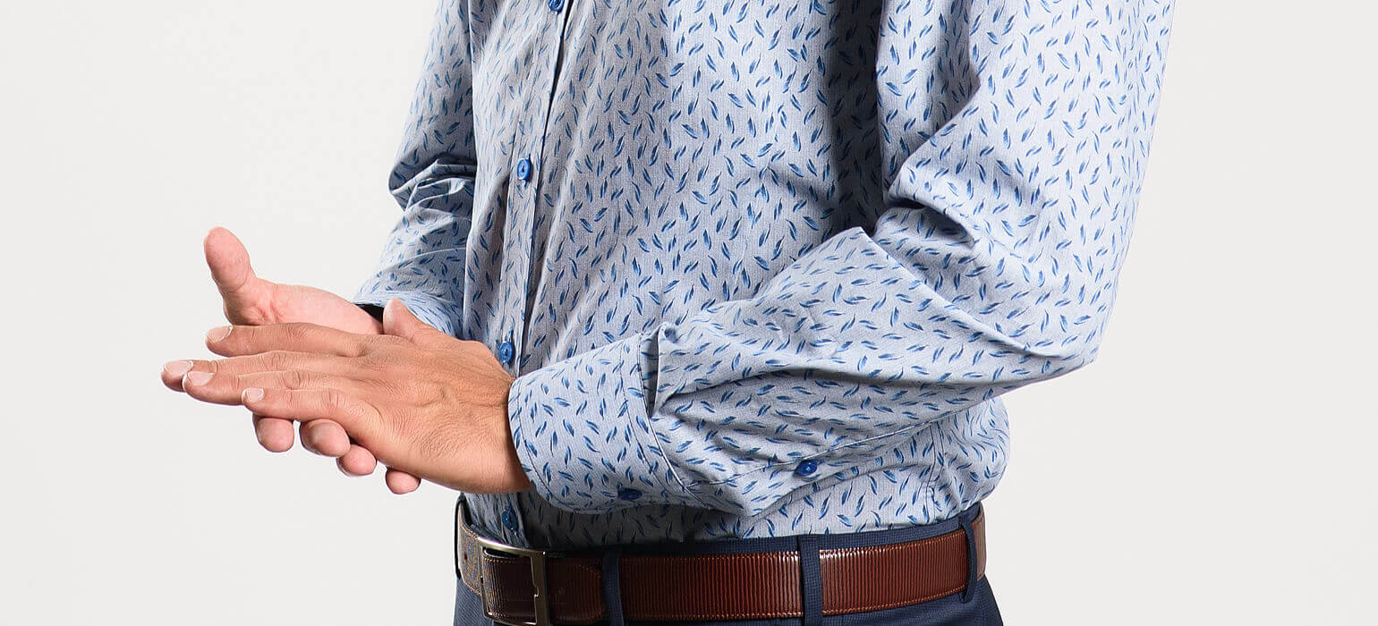 Šedomodrá Extra Slim Fit košile