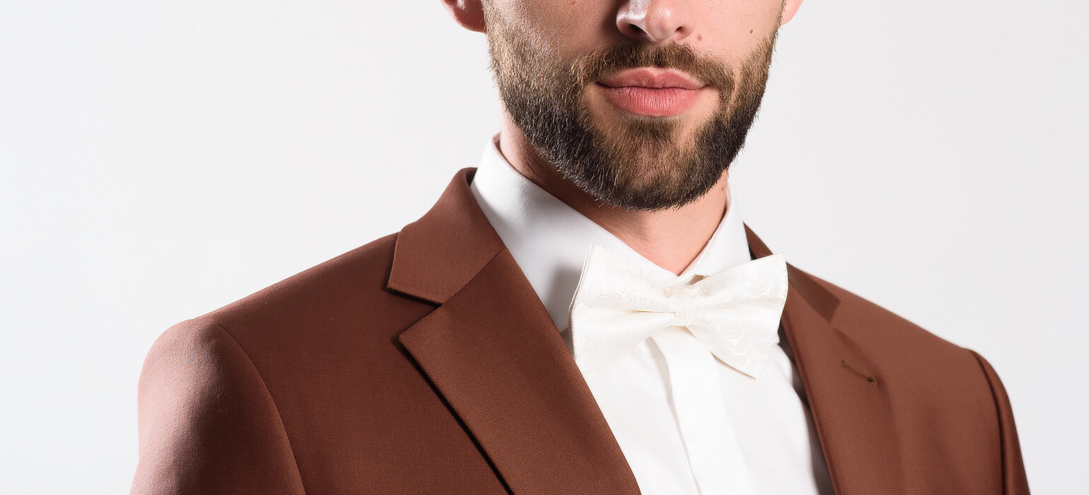 Skořicový svatební Slim Fit oblek
