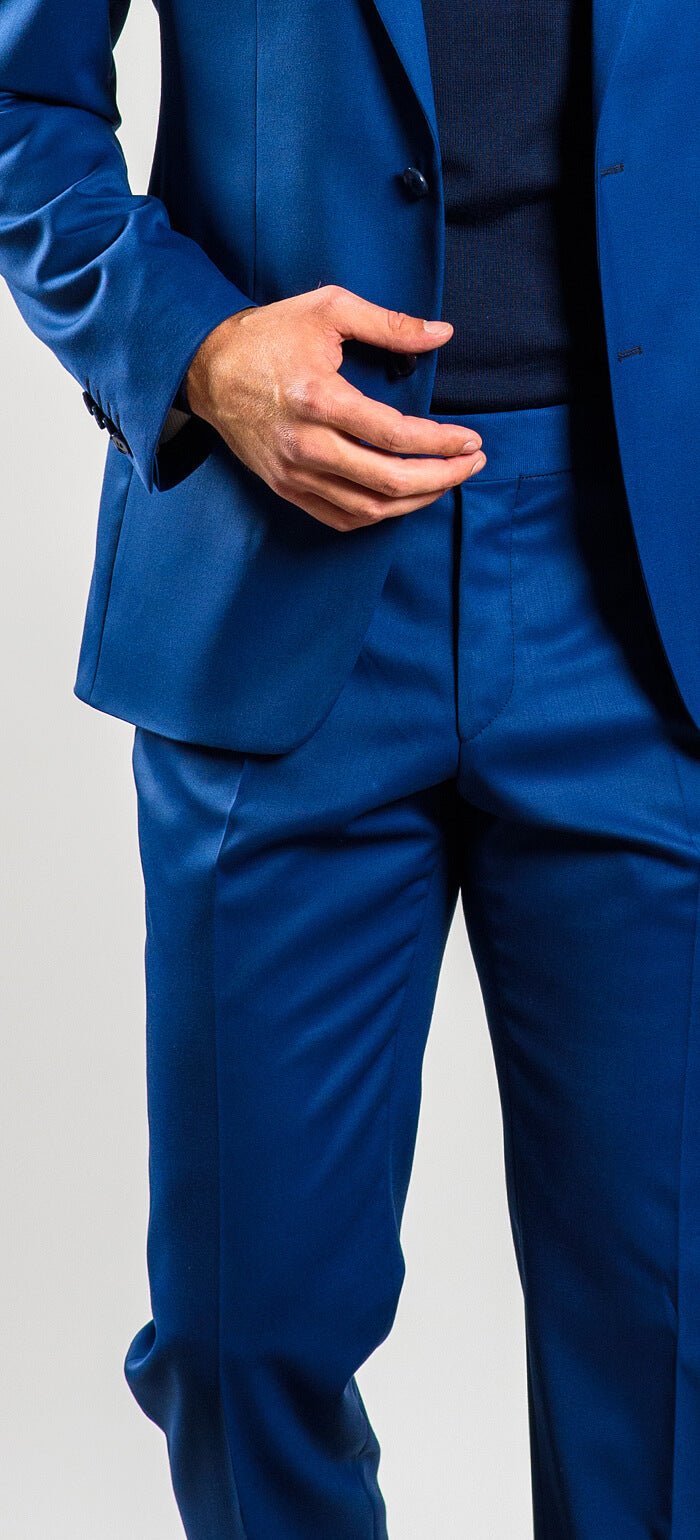 Slim Fit oblek královské modré barvy XL