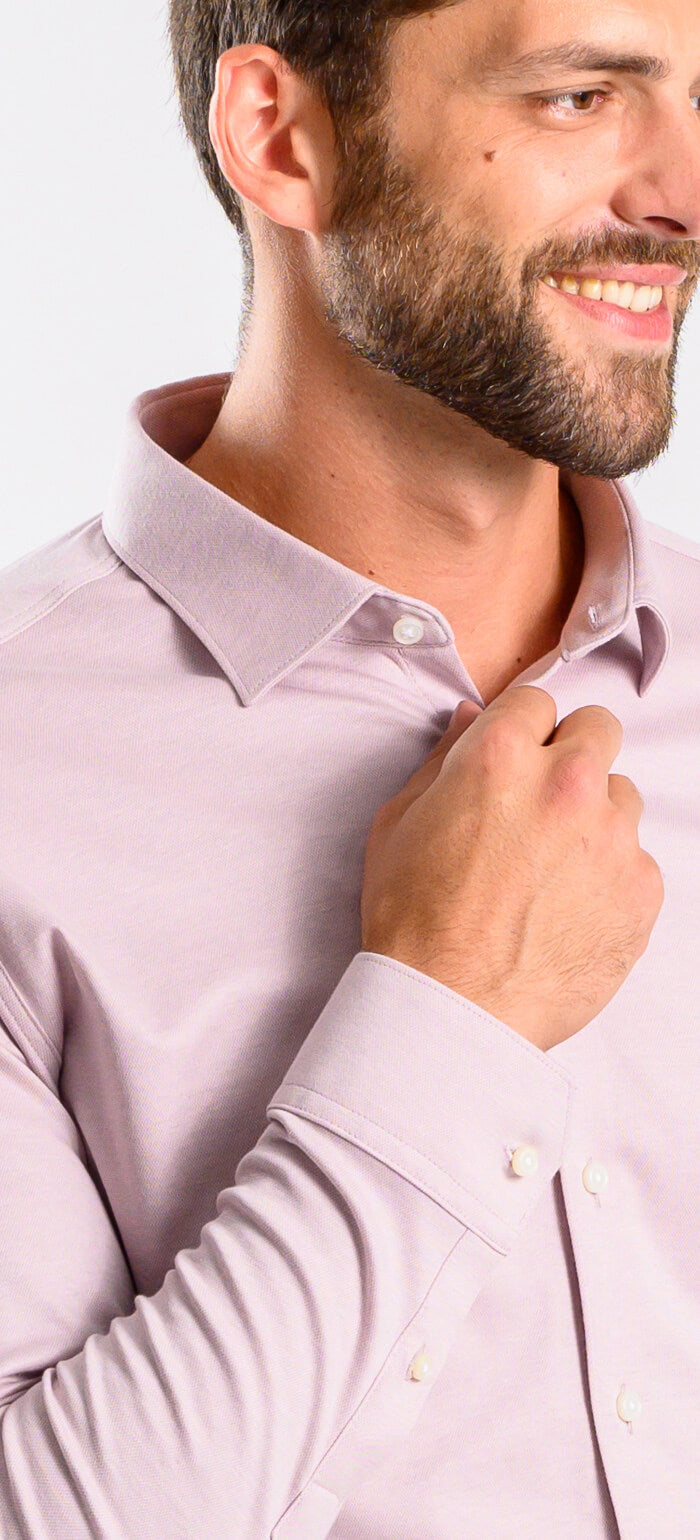 Starorůžová strečová Extra Slim Fit košile s nemačkavou úpravou