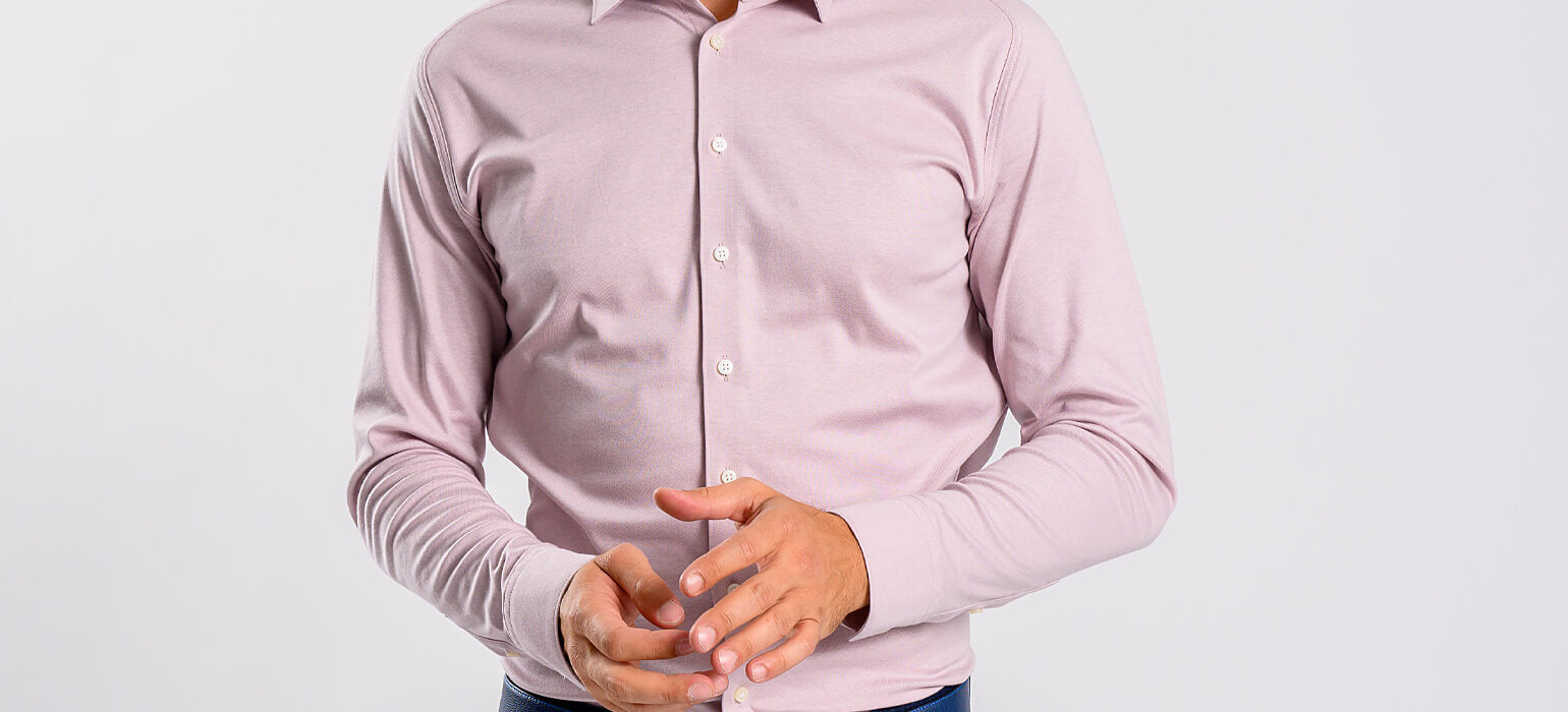 Starorůžová strečová Extra Slim Fit košile s nemačkavou úpravou