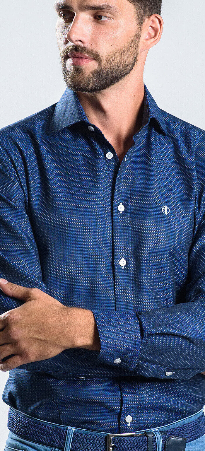 Tmavě modrá Extra Slim Fit košile