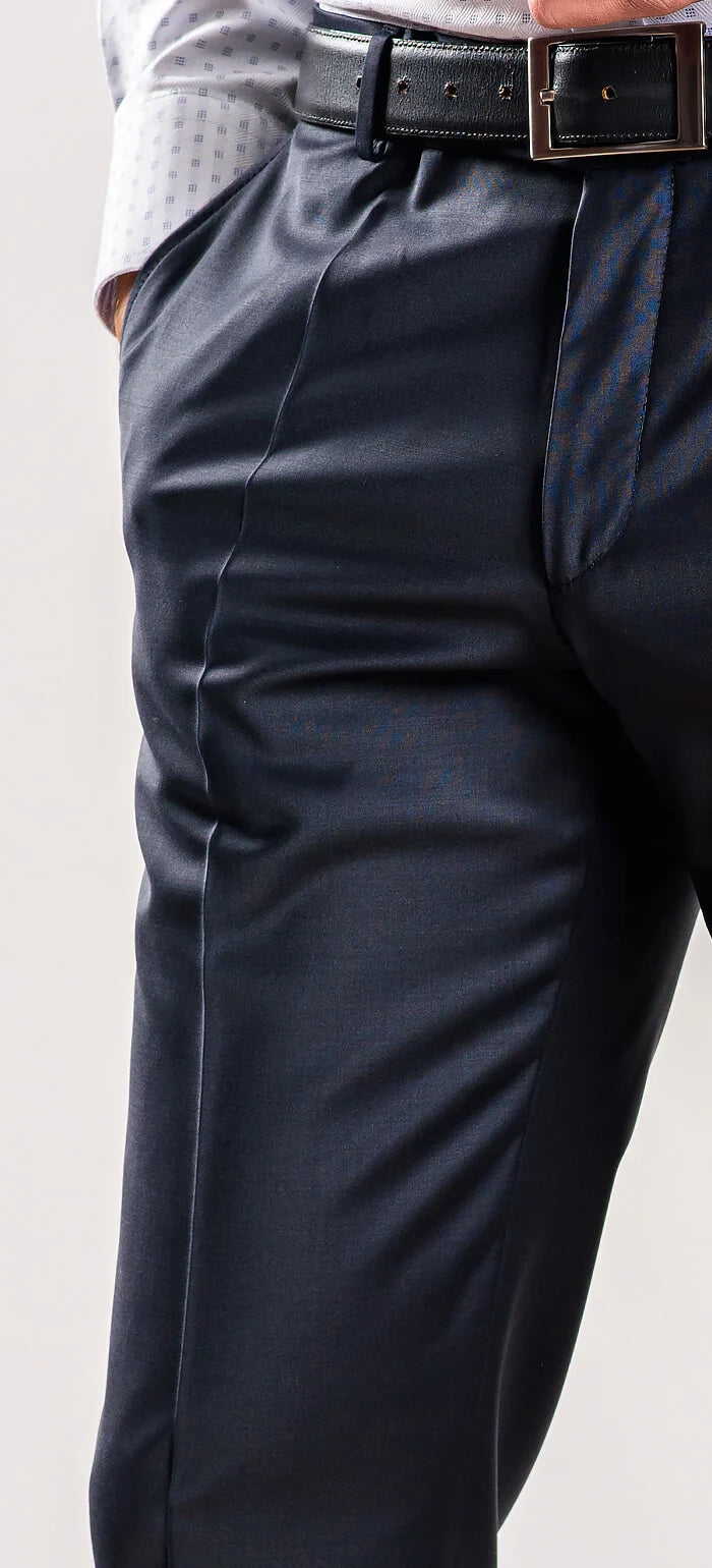 Tmavomodré Slim Fit oblekové nohavice