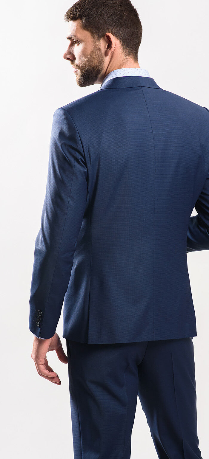 Tmavě modrý Slim Fit oblek - XL velikost