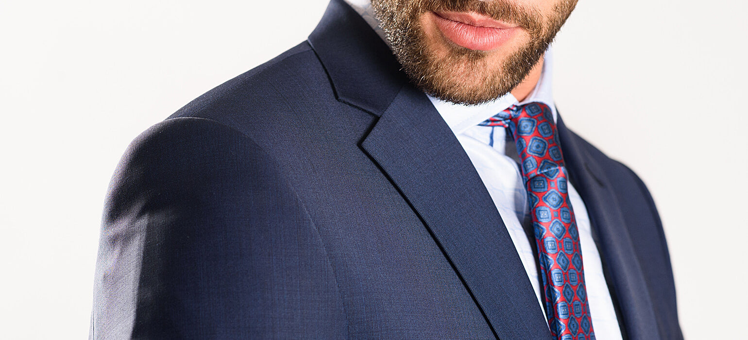 Tmavě modrý Slim Fit oblek XL