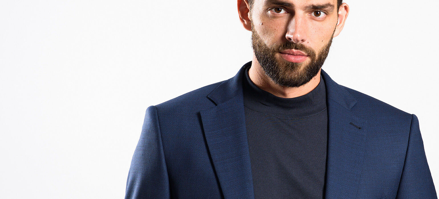 Tmavě modrý Slim Fit oblek