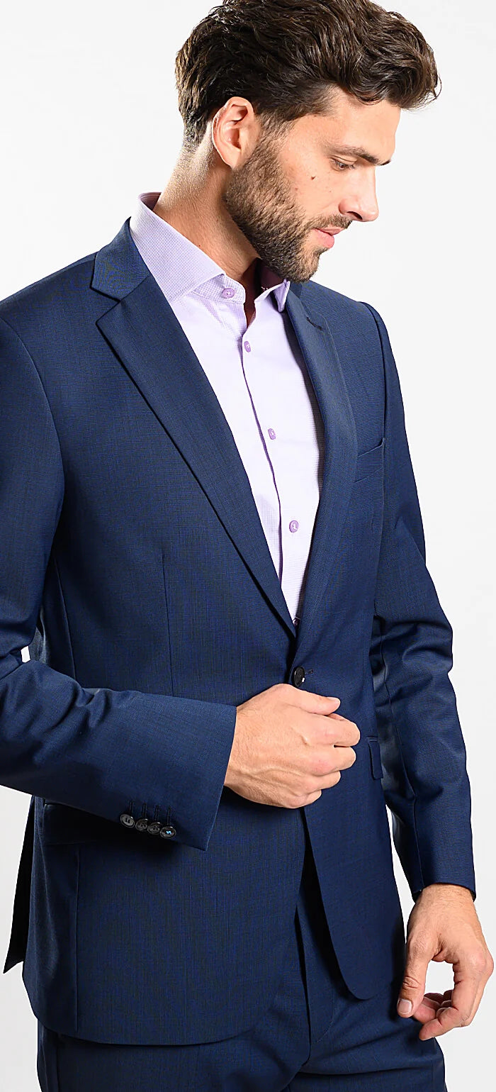 Tmavomodrý Slim Fit oblek