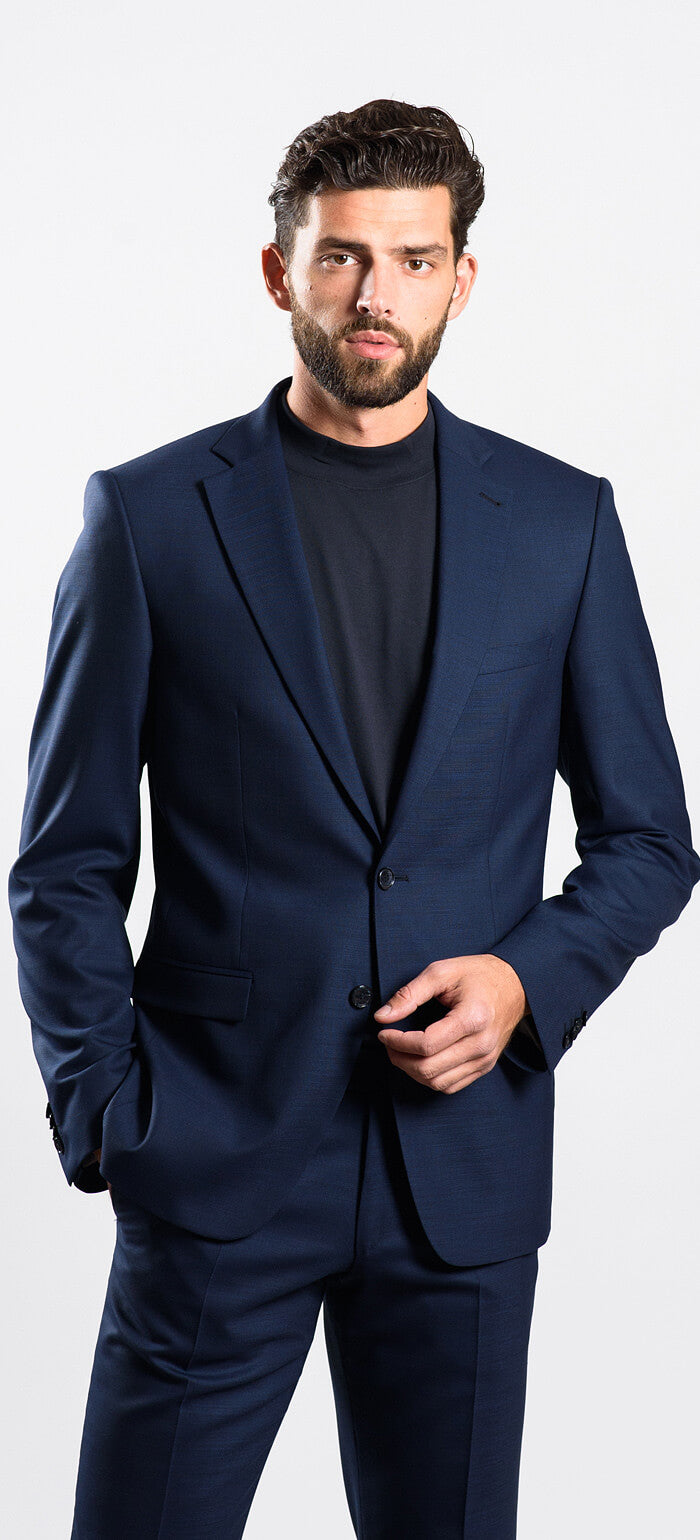 Tmavě modrý Slim Fit oblek