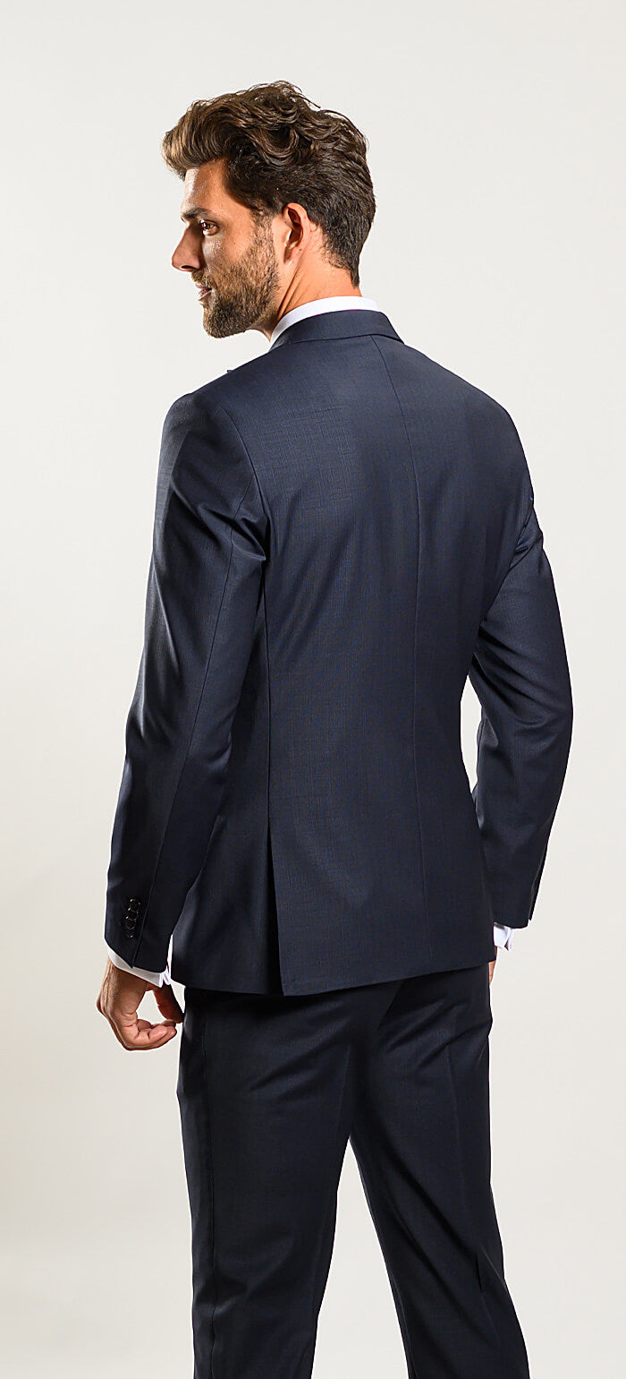 Tmavě modrý Slim Fit oblek