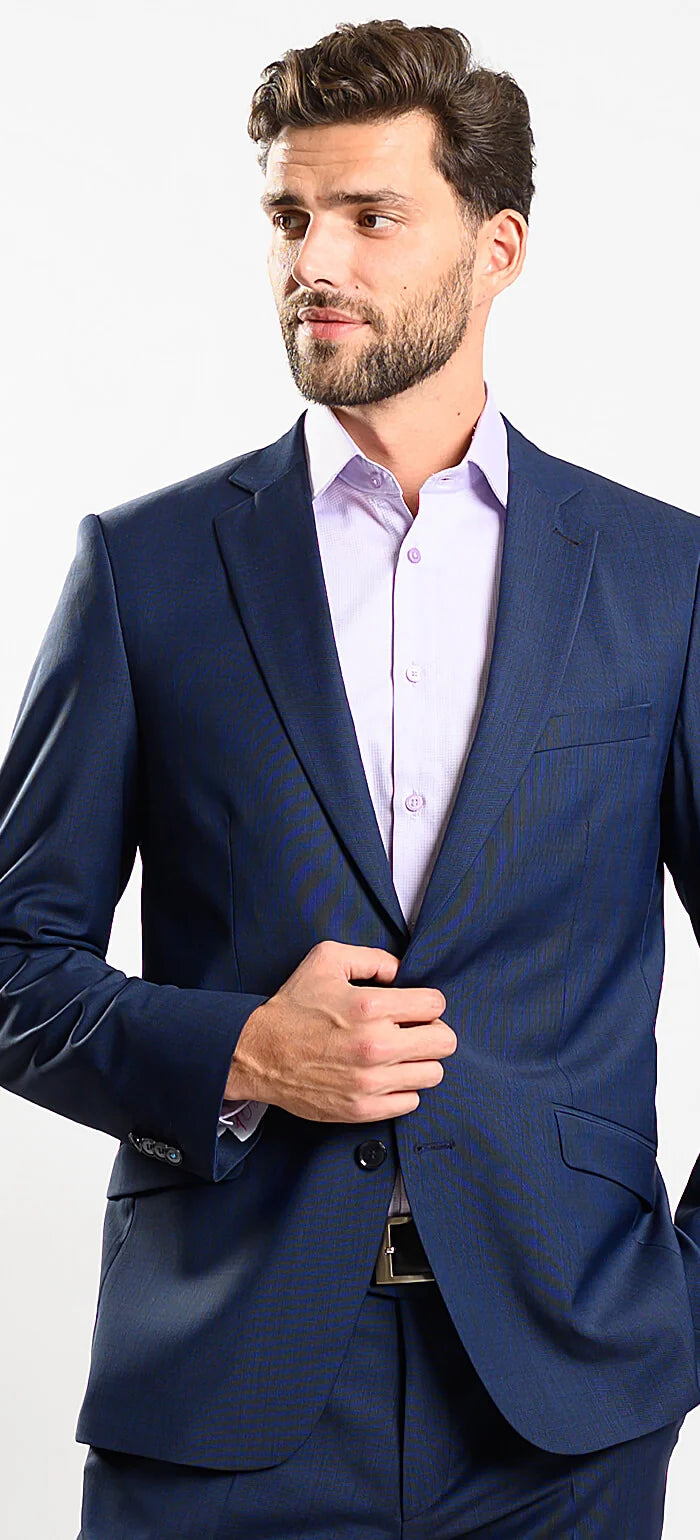 Tmavomodrý Slim Fit oblek