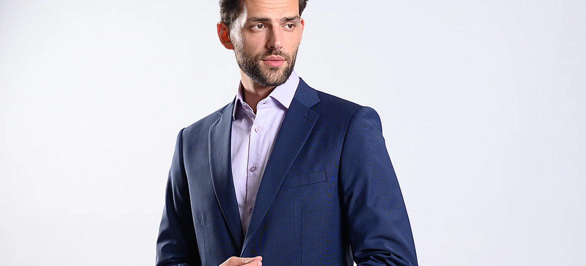 Tmavomodrý Slim Fit oblek