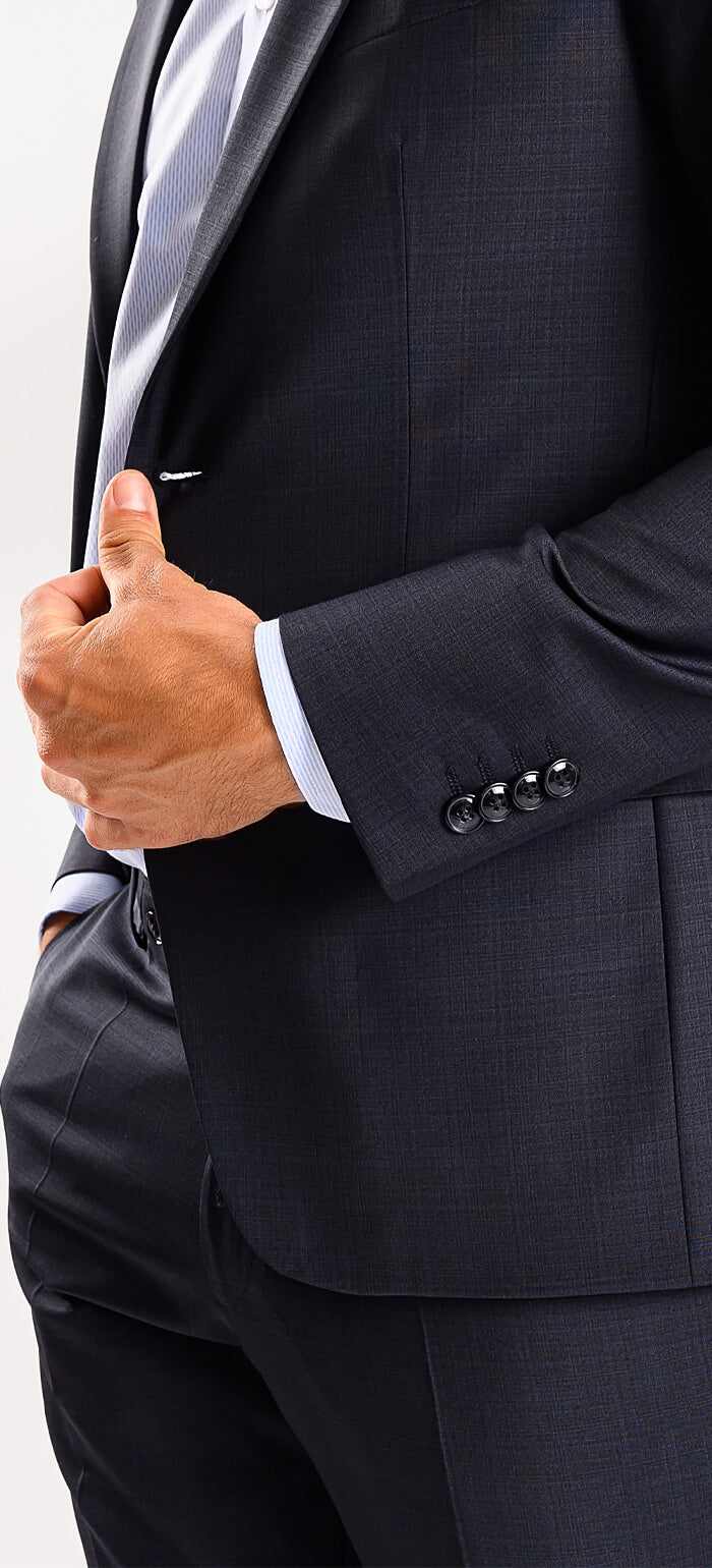 Tmavě šedý Slim Fit oblek